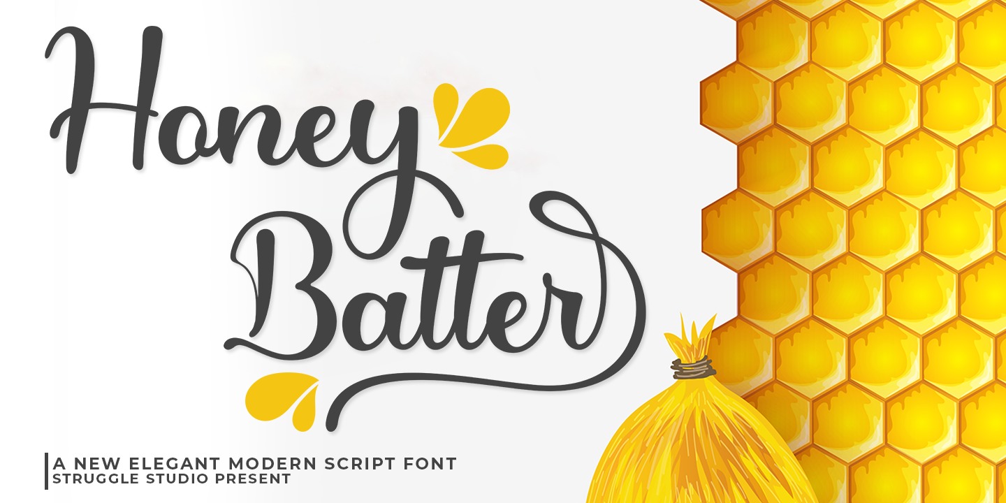 Ejemplo de fuente Honey Batter Regular